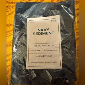 NWT Navy Sediment Vela Scarves mini size 22x64” 100% modal material